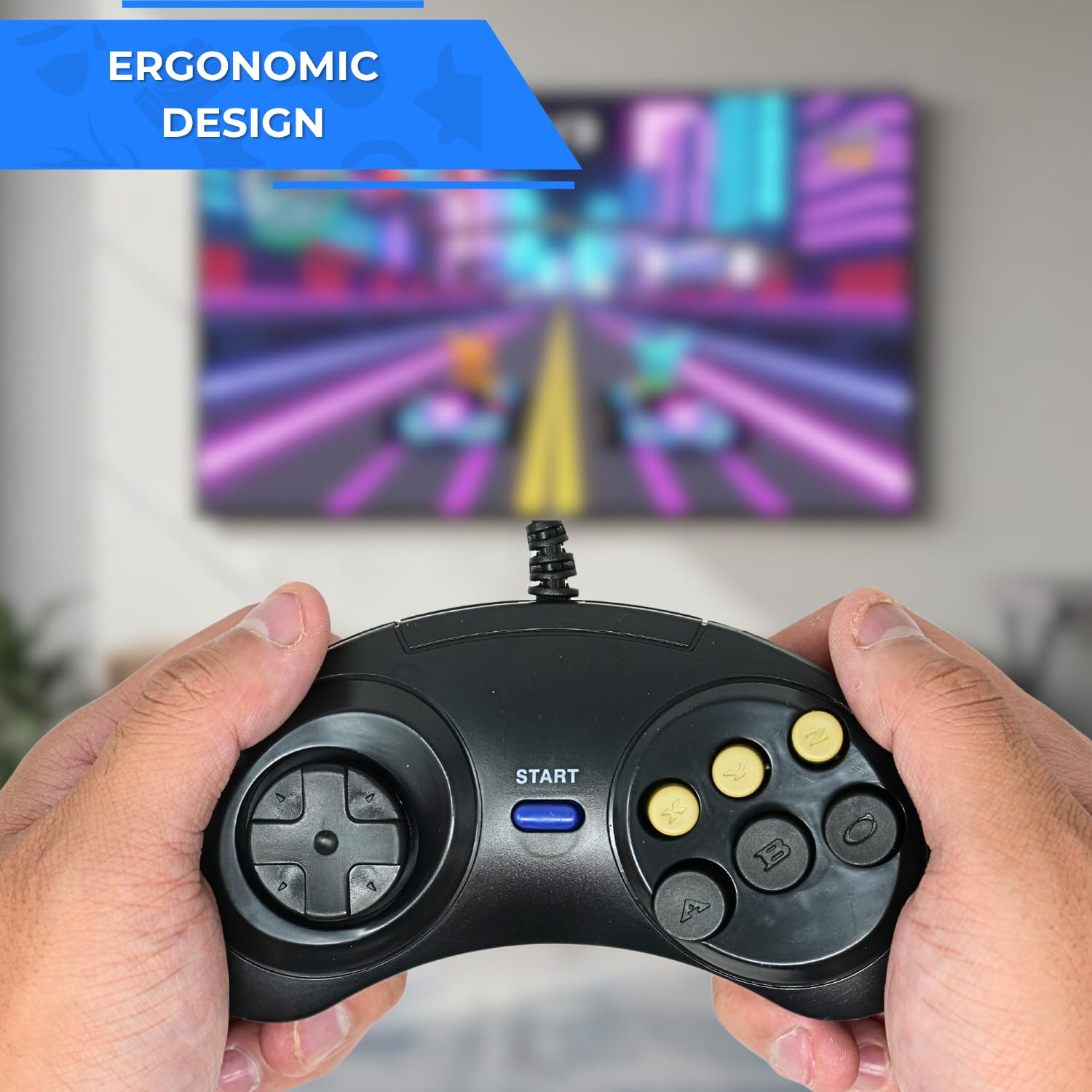 Amazon.com: Old Skool Classic Sega Genesis Controller- 6-Button
